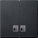 Schneider Electric System M MTN437514 Клавиша двойная с прямоугольным окошком (индикация, антрацит)