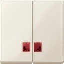 Schneider Electric System M MTN3456-0344 Клавиша двойная с красным прямоугольным окошком (индикация, бежевая)