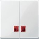Schneider Electric System M MTN3456-0319 Клавиша двойная с красным прямоугольным окошком (индикация, полярно-белая)