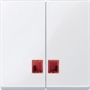 Schneider Electric System M MTN3456-0325 Клавиша двойная с красным прямоугольным окошком (индикация, белая)