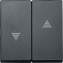 Schneider Electric System M MTN435514 Клавиша двойная для рольставней (антрацит)