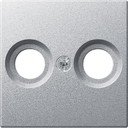 Schneider Electric System M MTN4122-0460 Крышка розетки телевизионной (2xTV/SAT, алюминий)