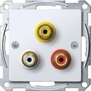 Schneider Electric System M MTN4351-0325 Крышка розетки видео/аудио (3xRCA, белая)