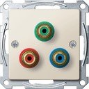 Schneider Electric System M MTN4353-0344 Крышка розетки видео (3xRCA, бежевая)