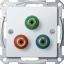 Schneider Electric System M MTN4353-0319 Крышка розетки видео (3xRCA, полярно-белая)