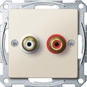 Schneider Electric System M MTN4350-0344 Крышка розетки аудио (2xRCA, бежевая)