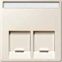 Schneider Electric System M MTN469944 Крышка розетки информационной (2xRJ45, шторка, поле для надписи, бежевая)