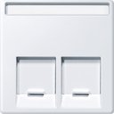 Schneider Electric System M MTN469925 Крышка розетки информационной (2xRJ45, шторка, поле для надписи, белая)