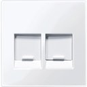 Schneider Electric System M MTN4562-0325 Крышка розетки информационной (2xRJ45, шторки, белая)