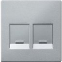 Schneider Electric System M MTN4562-0460 Крышка розетки информационной (2xRJ45, шторки, алюминий)