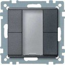 Schneider Electric System M Plus MTN627614 Выключатель двухкнопочный (KNX, под рамку, индикация, скрытая установка, антрацит)
