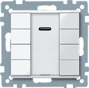 Schneider Electric System M Plus MTN617519 Выключатель четырехкнопочный с ИК-приемником (KNX, под рамку, индикация, скрытая установка, полярно-белый)