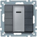 Schneider Electric System M Plus MTN627914 Выключатель четырехкнопочный с ИК-приемником (KNX, под рамку, индикация, скрытая установка, антрацит)