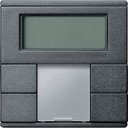 Schneider Electric System M Plus MTN6212-0414 Выключатель двухкнопочный с терморегулятором (KNX, под рамку, индикация, скрытая установка, антрацит)