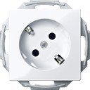 Schneider Electric Merten System M MTN2370-0325 Розетка с заземляющим контактом 45° (16 А, под рамку, шторки, скрытая установка, белая)