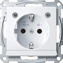 Schneider Electric Merten System M MTN2304-0325 Розетка с заземляющим контактом (16 А, под рамку, подсветка, шторки, скрытая установка, белая)