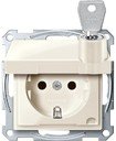 Schneider Electric Merten System M MTN2315-0344 Розетка с заземляющим контактом с замком (16 А, под рамку, крышка, шторки, скрытая установка, бежевая)
