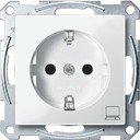 Schneider Electric Merten System M MTN2350-0319 Розетка "Компьютер" с заземляющим контактом (16 А, под рамку, шторки, скрытая установка, полярно-белая)