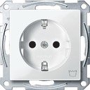 Schneider Electric Merten System M MTN2352-0319 Розетка "Стиральная машина" с заземляющим контактом (16 А, под рамку, шторки, скрытая установка, полярно-белая)