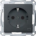 Schneider Electric Merten System M MTN2352-0414 Розетка "Стиральная машина" с заземляющим контактом (16 А, под рамку, шторки, скрытая установка, антрацит)