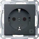 Schneider Electric Merten System M MTN2351-0414 Розетка "Сушилка" с заземляющим контактом (16 А, под рамку, шторки, скрытая установка, антрацит)