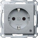 Schneider Electric Merten System M MTN2354-0460 Розетка "Холодильник" с заземляющим контактом (16 А, под рамку, шторки, скрытая установка, алюминий)
