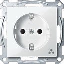 Schneider Electric Merten System M MTN2355-0319 Розетка "Морозильная камера" с заземляющим контактом (16 А, под рамку, шторки, скрытая установка, полярно-белая)
