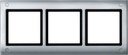 Schneider Electric Merten Aquadesign MTN401360 Рамка 3-постовая (IP44, универсальная, винтовое крепление, алюминий)