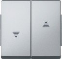 Schneider Electric Merten Aquadesign MTN343460 Клавиша двойная для рольставней (IP44, алюминий)
