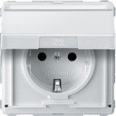 Schneider Electric Merten Aquadesign MTN2312-7219 Розетка с заземляющим контактом и полем для надписи (16 А, под рамку, шторки, скрытая установка, полярно-белая)