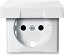 Schneider Electric System M MTN2340-0319 Крышка розетки (2P+E, крышка, шторки, полярно-белая)