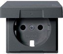 Schneider Electric System M MTN2340-0414 Крышка розетки (2P+E, крышка, шторки, антрацит)