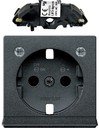 Schneider Electric System M MTN2334-0414 Крышка розетки (2P+E, подсветка, шторки, антрацит)