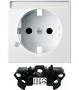 Schneider Electric System M MTN2333-0319 Крышка розетки (2P+E, поле для надписи, индикация, шторки, полярно-белая)