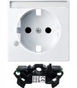 Schneider Electric System M MTN2333-0325 Крышка розетки (2P+E, поле для надписи, индикация, шторки, белая)