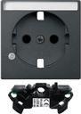 Schneider Electric System M MTN2333-0414 Крышка розетки (2P+E, поле для надписи, индикация, шторки, антрацит)