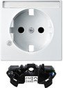 Schneider Electric System M MTN2335-0319 Крышка розетки (2P+E, поле для надписи, защита, шторки, полярно-белая)
