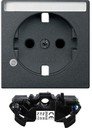 Schneider Electric System M MTN2335-0414 Крышка розетки (2P+E, поле для надписи, защита, шторки, антрацит)