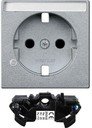 Schneider Electric System M MTN2335-0460 Крышка розетки (2P+E, поле для надписи, защита, шторки, алюминий)