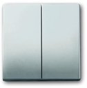 ABB Pure steel 1751-0-2962 Клавиша двойная (с возм. подсветки, сталь)