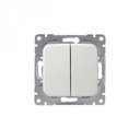 ABB Jussi 2TKA000182G1 Переключатель двухклавишный (16 А, под рамку, скрытая установка, белый)