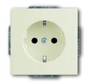 ABB Busch-Axcent 2011-0-6200 Розетка с заземляющим контактом (16A, безвинт. клеммы, под рамку, скрытая установка, chalet-белый)