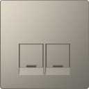 Merten D-Life MTN4572-6050 Крышка розетки компьютерной (RJ45, никель)
