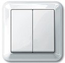 Schneider Electric Merten M-Trend MTN3115-1219 Выключатель двухклавишный (в сборе, скрытая установка, белый)