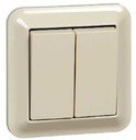 Schneider Electric Merten M-Trend MTN3115-1244 Выключатель двухклавишный (в сборе, скрытая установка, бежевый)