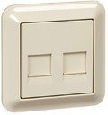 Schneider Electric Merten M-Trend MTN4566-1244 Розетка информационная (RJ11+RJ45, в сборе, скрытая установка, бежевая)