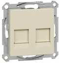 Schneider Electric Merten M-Trend MTN4566-1344 Розетка информационная (RJ11+RJ45, под рамку, скрытая установка, бежевая)