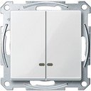 Schneider Electric Merten M-Trend MTN3135-1319 Выключатель двухклавишный (под рамку, подсветка, скрытая установка, белый)