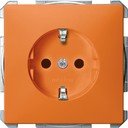 Schneider Electric Merten Artec/Antique MTN2300-4002 Розетка с заземляющим контактом (16 А, под рамку, шторки, скрытая установка, оранжевая)