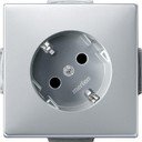 Schneider Electric Merten Artec/Antique MTN2370-4060 Розетка с заземляющим контактом (16 А, 45°, под рамку, шторки, скрытая установка, алюминий)
